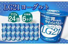 【6ヶ月定期便】LG21ヨーグルト 24個 112g×24個×6回 合計144個 LG21 ヨーグルト プロビオヨーグルト 乳製品 乳酸菌 茨城県 守谷市