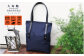 倉敷産帆布×本革　[A4サイズ対応] 縦長トートバッグ (ネイビー×黒)