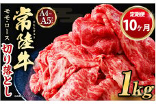 【定期便 10ヶ月】【常陸牛】切り落とし1kg（茨城県共通返礼品 茨城県産）