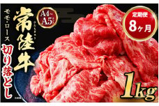 【定期便 8ヶ月】【常陸牛】切り落とし1kg（茨城県共通返礼品 茨城県産）