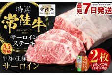 【特選】常陸牛（ひたちぎゅう） A5等級 サーロインステーキ 2枚（250g×2） 計500g（茨城県共通返礼品 茨城県産）