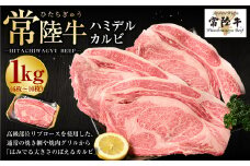 【常陸牛】ハミデルカルビ1kg（6枚～10枚）（茨城県共通返礼品 茨城県産）