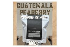 自家焙煎コーヒー「グァテマラ ピーベリー」（豆）200g