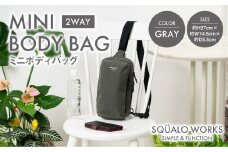 NY ミニボディバッグ グレー SW-NY008-GRG 灰色 バッグ 鞄 かばん 収納 充実  送料無料