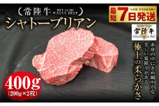 【常陸牛】シャトーブリアン 200g×2枚 | 計400g 牛肉 肉 お肉 ヒレ ステーキ 冷凍 茨城県 守谷市