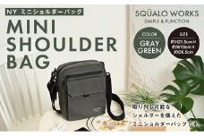 NY ミニショルダーバッグ グレーG SW-NY004-GRG | 灰緑色 バッグ 鞄 かばん 収納 充実  送料無料