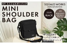 NY ミニショルダーバッグ ブラック SW-NY004-BK | 黒色 バッグ 鞄 かばん 収納 充実  送料無料