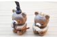 木製のクマのお雛様 1段飾り