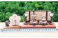 木製のクマのお雛様 1段飾りと命名版のセット