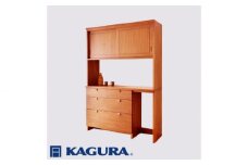 家具蔵 KAGURA キッチンボードモデルノ1200 D45・A チェリー材 家具 棚 収納 キッチン 食器棚 木材 無垢材 職人 手作業 天然木 高級木材 無添加 安全 ジャパニーズモダン 高級家具 熟練 無着色 おしゃれ 天然木無垢材 温もり シンプル 洗練 ho0972