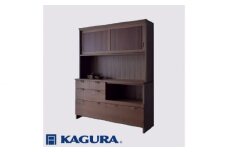 家具蔵 KAGURA キッチンボードモデルノ1600 D52・E ウォールナット材 家具 棚 収納 キッチン 食器棚 木材 無垢材 職人 手作業 天然木 高級木材 無添加 安全 ジャパニーズモダン 高級家具 熟練 無着色 おしゃれ 天然木無垢材 温もり シンプル 洗練 ho0955