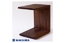 家具蔵 KAGURA ソファテーブルダン 500 ウォールナット材 インテリア 天然木 手作業 丈夫 キャスター付き コンパクト 茨城県  【（株）アイダ】【ho0986】