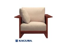 家具蔵 KAGURA 1Pソファ ウイング ウォールナット材 家具 ソファー 1人掛け sofa リビングソファー 木材 無垢材 職人 手作業 天然木 高級木材 無添加 安全 ジャパニーズモダン 高級家具 熟練 無着色 おしゃれ 天然木無垢材 温もり シンプル 洗練 【（株）アイダ】【ho1207】