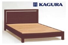 家具蔵 KAGURA ベッドフレームダンハイヘッド ダブル ウォールナット材 家具 寝具 寝室 木材 無垢材 職人 手作業 天然木 高級木材 無添加 安全 ジャパニーズモダン 高級家具 熟練 無着色 おしゃれ 天然木無垢材 温もり シンプル 洗練 【（株）アイダ】【ho1211】