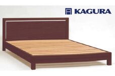 家具蔵 KAGURA ベッドフレームダンハイヘッド クイーン ウォールナット材 家具 寝具 寝室 木材 無垢材 職人 手作業 天然木 ウォールナット無垢材 シナ無垢材 ローベッド クイーンサイズ ワイドダブルベッド ベッド ベット ベッドフレーム 【（株）アイダ】【ho1215】