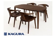 家具蔵 KAGURA ダイニングセット 1450 グレース＆コルノ ウォールナット材 家具 テーブル アームチェア 木材 無垢材 無着色 職人 手作業 寛ぎ シンプル 洗練 茨城県 【（株）アイダ】【ho1236】