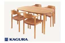 家具蔵 KAGURA ダイニングセット1800 グレース＆グランデ チェリー材 家具 テーブル アームチェア 木材 無垢材 無着色 職人 手作業 寛ぎ シンプル 洗練 茨城県 ho1281