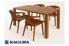 家具蔵 KAGURA ダイニングセット 1800 ダン＆コルノ チェリー材 家具 テーブル アームチェア 木材 無垢材 無着色 職人 手作業 寛ぎ シンプル 洗練 茨城県 ho1284