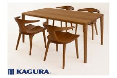 家具蔵 KAGURA ダイニングセット1800 エミネント＆コルノ チェリー材 家具 テーブル アームチェア 木材 無垢材 無着色 職人 手作業 寛ぎ シンプル 洗練 茨城県 ho1285