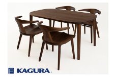 家具蔵 KAGURA ダイニングセット1650 グレース＆コルノ ウォールナット材 家具 テーブル アームチェア 木材 無垢材 無着色 職人 手作業 寛ぎ シンプル 洗練 茨城県 【（株）アイダ】【ho1291】