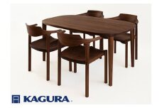 家具蔵 KAGURA ダイニングセット1800 グレース＆グランデ ウォールナット材 家具 テーブル アームチェア 木材 無垢材 無着色 職人 手作業 寛ぎ シンプル 洗練 茨城県 ho1293