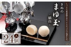 きぬのまゆ玉 24個（絹白） チョコレート 和菓子 常温 贈答 ギフト 手土産 お土産 お中元 お歳暮 【有限会社　湖月庵】【ho1543】