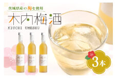 木内梅酒 3本セット 500ml×3本 果実酒 ウメ 人気 お土産 ギフト フルーティー 内祝い ご褒美 国産 紀州南高梅使用 お歳暮 お歳暮ギフト プレゼント お中元 敬老の日 御歳暮 うめ酒 梅酒 酒 アルコール 家飲み 宅飲み 梅 常温 常温保存