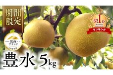 ランキング1位獲得!!【 JA 北つくば 】 筑西ブランド 認証品 豊水 5kg 2025年産 先行予約 梨 果物 フルーツ なし ナシ 豊水梨 くだもの デザート 茨城 [AE010ci]
