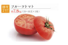 フルーツトマト 大箱 約2.6kg × 3箱 【大玉 20〜35玉/1箱】 糖度7度 以上 野菜 フルーツ トマト とまと [AF074ci]