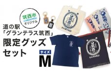 道の駅 「 グランテラス筑西 」 限定 グッズ セット （ Tシャツ ・ ネイビー Mサイズ ） [BW052ci]