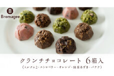 クランチチョコレート 6箱 チョコレート専門店 「Bromagee」 チョコ チョコレート スイーツ お菓子 洋菓子 バレンタイン ホワイトデー ギフト ミルク オレンジ ストロベリー バナナ 抹茶 [CS002ci]