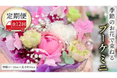 ≪定期便≫季節のお花で束ねるブーケミニ＊12回 花束 ブーケ 生花 [CT004ci]