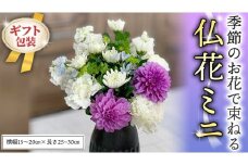 ≪定期便≫季節のお花で束ねる仏花ミニ＊6回 花束 仏花 生花 お供え [CT023ci]