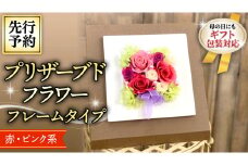 【 母の日 】 赤 ・ ピンク 系 プリザーブド フレーム アレンジ ギフト プレゼント 花 お祝い 贈答 記念日 [CT073ci]