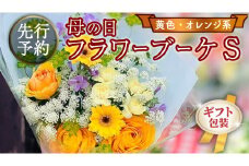 【 母の日 】 ブーケ S 黄 ・ オレンジ 系 ギフト プレゼント 花 お祝い 贈答 記念日 [CT089ci]