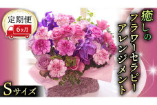 【 6ヶ月 定期便 】 癒し の フラワー セラピー アレンジメント Sサイズ お花 花 はな アレンジ リラックス リフレッシュ ストレス [CT121ci]