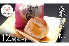 【 お中元 熨斗付き 】 栗まんじゅう 12個セット 栗 くり まんじゅう 饅頭 和菓子 おやつ おかし お菓子 [AO020ci]