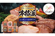 【 お中元 熨斗付 】 日本ハム 筑西工場 本格派 ギフトセットC 肉 にく 贈答 ギフト 詰め合わせ ハム ソーセージ ウィンナー 生ハム 焼豚 [AA083ci]