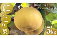 独特の甘さ ジューシーな食感 「 にっこり 」 5kg 梨 減農薬 果物 フルーツ なし ナシ 和梨 [DC014ci]