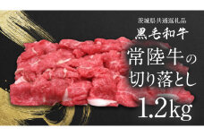 【 JA北つくば 】 常陸牛 切り落とし 1.2kg 茨城県共通返礼品 牛肉 和牛 国産 茨城県産 [AE043ci]