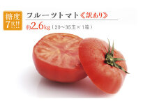【 訳あり 】 フルーツトマト 大箱 約2.6kg × 1箱 【大玉 20〜35玉/1箱】 2026年産 糖度7度 以上 野菜 フルーツ トマト とまと [AF102ci]