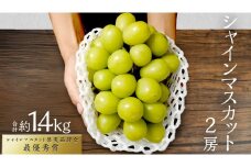 【 シャインマスカット果実品評会 最優秀賞 】 シャインマスカット 約700g × 2房 令和7年産 先行予約 ぶどう ブドウ 葡萄 フルーツ [EJ002ci]