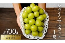 【 シャインマスカット果実品評会 最優秀賞 】 シャインマスカット 約700g × 1房 令和7年産 先行予約 ぶどう ブドウ 葡萄 フルーツ [EJ001ci]