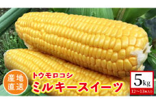 【 産地直送 】 トウモロコシ 「 ミルキースイーツ 」 5kg 新鮮 皮付き とうもろこし コーン 野菜 [CZ010ci]