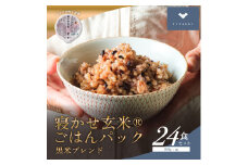 寝かせ玄米ごはんパック 黒米ブレンド 160g×24食｜玄米 常温保存 パックご飯 備蓄 一人暮らし レトルト 黒米 [1611]