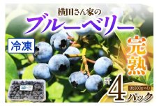 横田さん家の冷凍ブルーベリー 4パック (約300g×4) [1639]