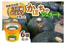 江戸崎かぼちゃを使った「かぼちゃジェラート」6個セット｜稲敷市特産 特産 江戸崎かぼちゃ ジェラート かぼちゃスイーツ 濃厚アイス かぼちゃ ひんやりデザート ギフト [1663]