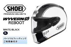 SHOEIヘルメット「WYVERN Φ REBOOT (WHITE/BLACK)」XL フィッティングチケット付き｜フルフェイス バイク ツーリング レーサー マルケス ショウエイ [1723]
