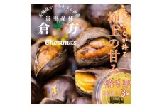 ＜先行受付＞甘さ抜群!貴重品種『倉方』の焼き栗　200g×3セット【1092660】