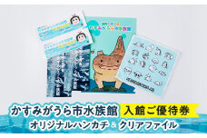 かすみがうら市水族館優待券とオリジナルハンカチ&クリアファイル【1407092】